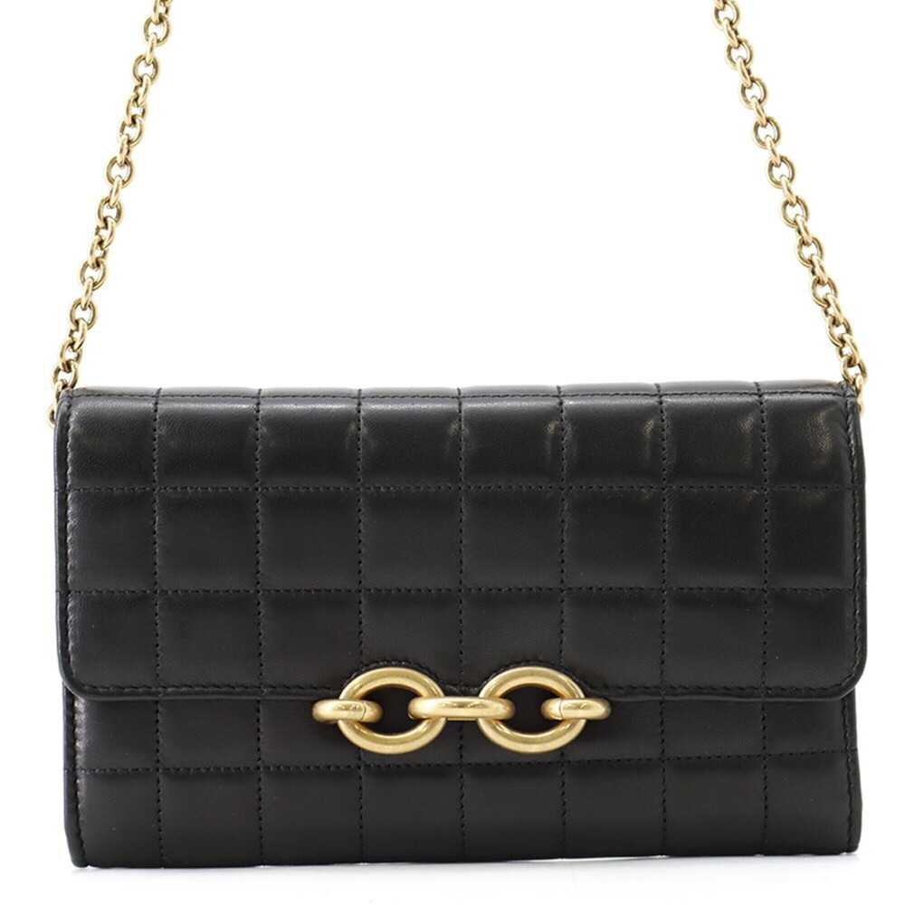 Yves Saint Laurent Saint Laurent Paris Chain Shoulder Wallet Le Maillon Calf ...